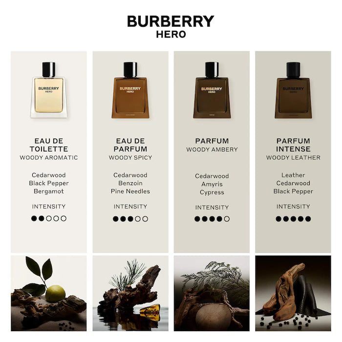 BURBERRY 
Hero Parfum with Cedarwood
